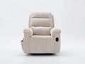 Sillones reclinables de tela 98x90x106 cm - beige - respaldo acolchado con control lateral