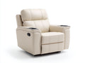 Sillones reclinables piel sintética 98x92x108 cm color beige - diseño eléctrico para salón