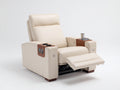 Sillones reclinables piel sintética 100x94x106 cm color beige - diseño eléctrico para salón