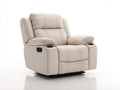 Sillones reclinables cuero sintético 105x95x105 cm - Beige - Estilo moderno con reposabrazos