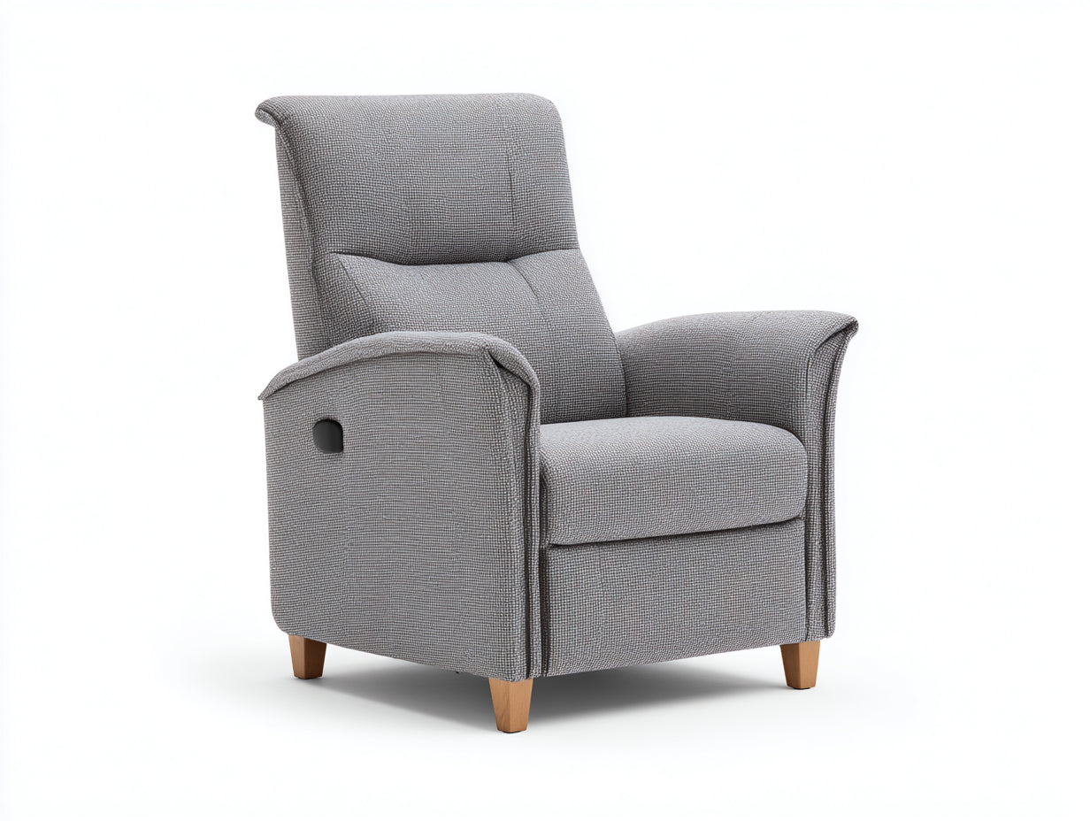 Sillones reclinables tela 88x92x108 cm color gris claro - diseño ergonómico para salón