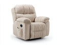 Sillones reclinables de tela 102x94x103 cm beige para salón - diseño acolchado con bolsillo lateral